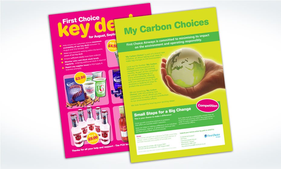 First Choice Airways. Promotional Posters.